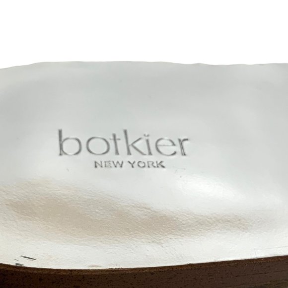 BOTKIER NY Ally Silver Criss Cross Leather Slip on‎ Flat Slides - Picture 5 of 8